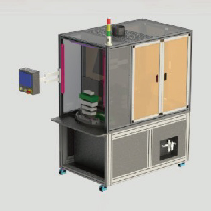 LED行業(yè)電源轉(zhuǎn)盤激光打標(biāo)+測(cè)試機(jī)